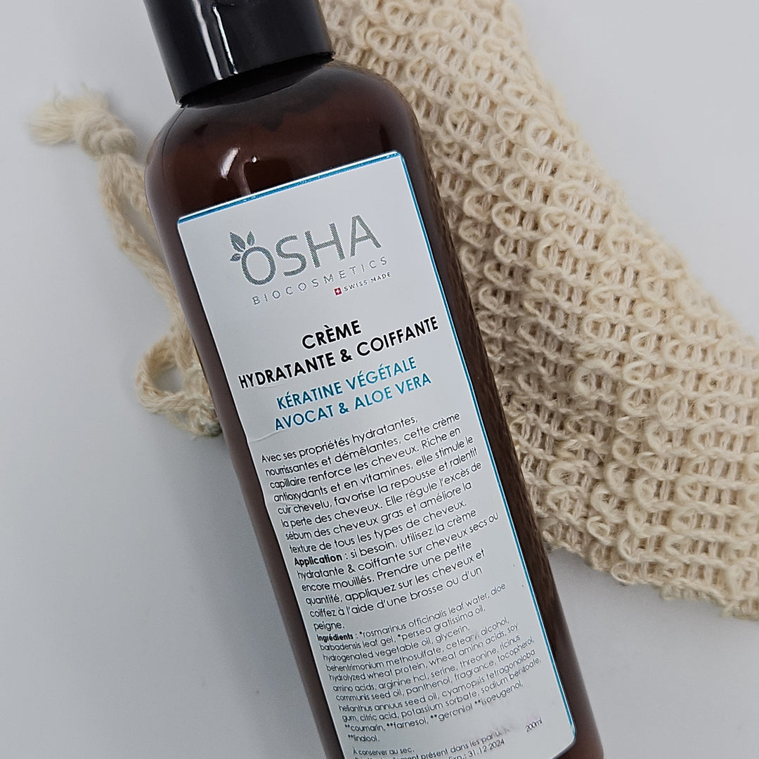 Crème Hydratante Coiffante Avocat & Aloe Vera - OSHA Biocosmetics