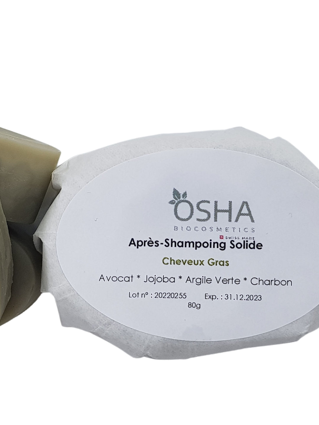 Après-Shampoing Solide Charbon & Argile Verte - OSHA Biocosmetics