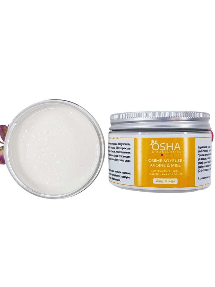 Crème Soyeuse Avoine et Miel - OSHA Biocosmetics