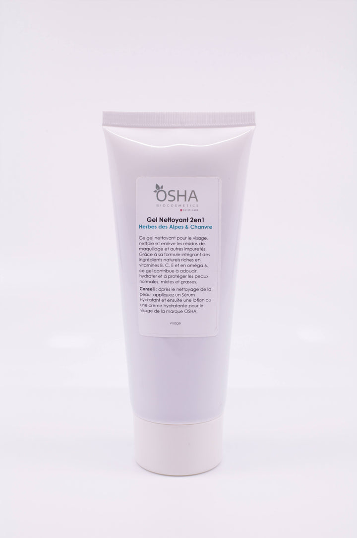 Gel Nettoyant et Purifiant 2en1 Herbes des Alpes - OSHA Biocosmetics