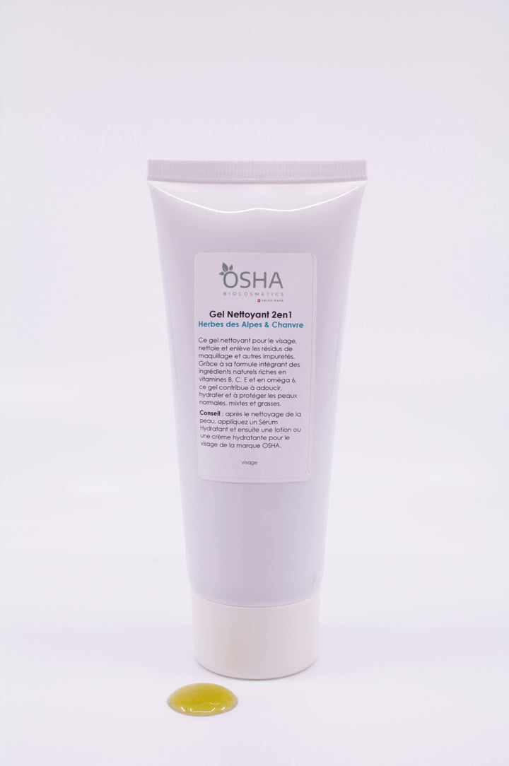 Gel Nettoyant et Purifiant 2en1 Herbes des Alpes - OSHA Biocosmetics