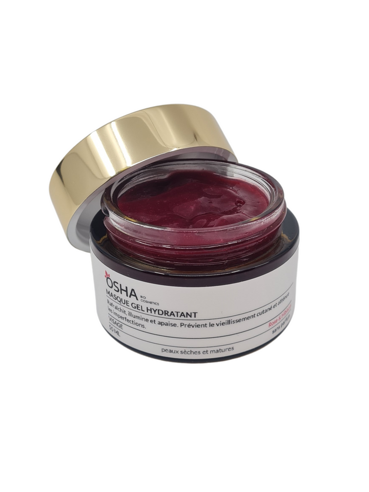 Masque Gel Hydratant Rose & Hibiscus - OSHA Biocosmetics