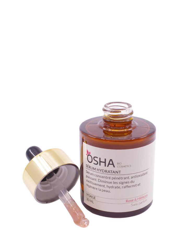 Sérum Hydratant Acide Hyaluronique Rose & Hibiscus - OSHA Biocosmetics