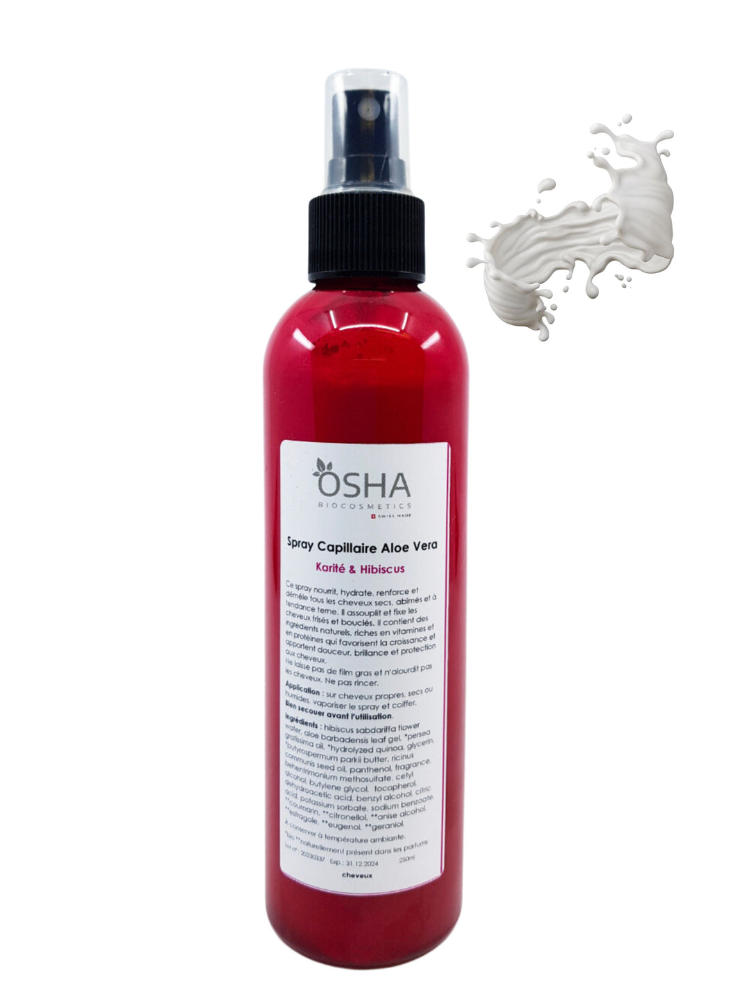 Spray Capillaire Aloe Vera Karité & Hibiscus - OSHA Biocosmetics