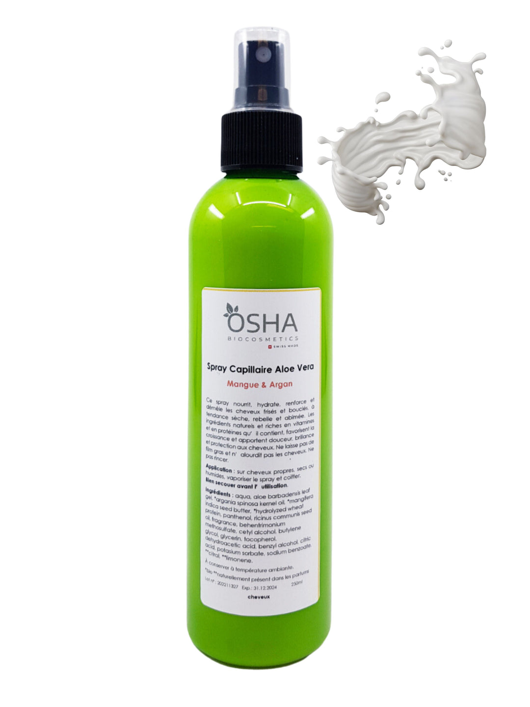 Spray Capillaire Aloe Vera Mangue & Argan - OSHA Biocosmetics