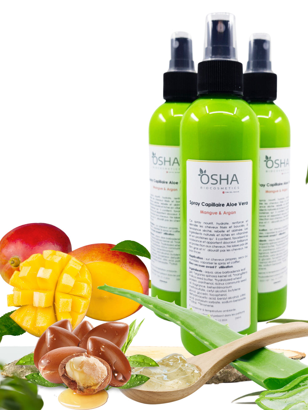 Spray Capillaire Aloe Vera Mangue & Argan - OSHA Biocosmetics