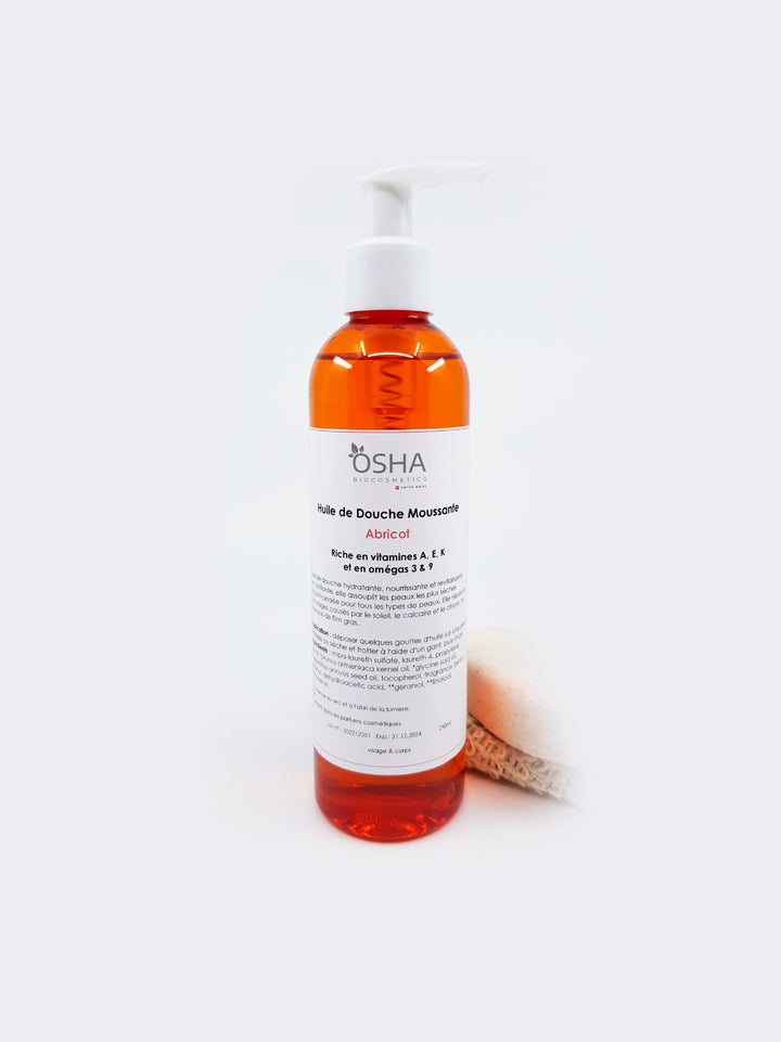 Huile de Douche Moussante Abricot - OSHA Biocosmetics